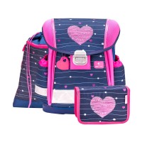 Ранец Belmil Classy - Simple Heart, Сердце, синий/розовый с наполнением 403-13/O/9