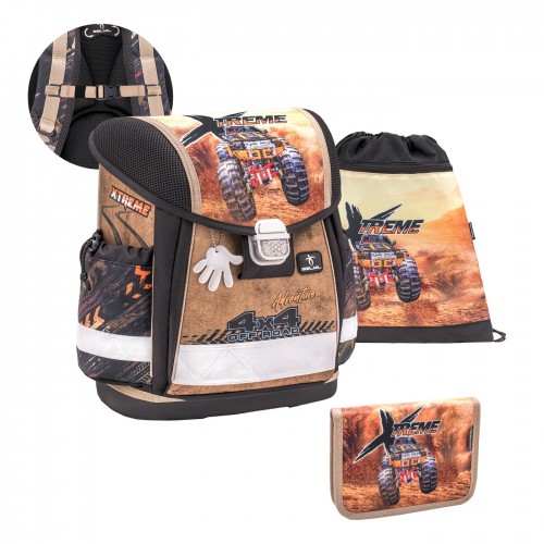 Ранец школьный Belmil Classy 403-13/116 EXTREME MONSTER TRUCK SET