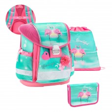 Ранец школьный Belmil Classy 403-13/97 FLAMINGO LOVE SET