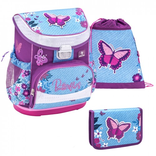 Ранец школьный Belmil Mini-Fit 405-33/42 JEANS BUTTERFLY SET