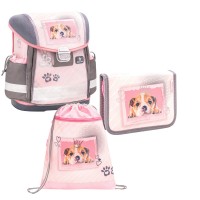 Ранец Belmil Classy - My Sweet Puppy, Щенок, розовый/серый, с наполнением