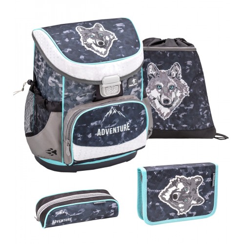 Ранец Belmil Mini-Fit - Wolf, Волк, черный, с наполнением