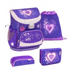 Ранец Belmil Mini-Fit - Love Purple, Сердце, фиолетовый, с наполнением