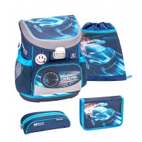 Ранец Belmil Mini-Fit - Blue Race, Машина, синий, с наполнением