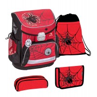 Ранец Belmil Mini-Fit - Spider red And Black, Паук, красный, с наполнением