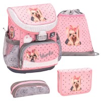 Ранец Belmil Mini-Fit - Yorki, Собачка, розовый, с наполнением