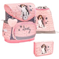 Ранец Belmil Compact - Lovely Beagle, Щенок, розовый, с наполнением