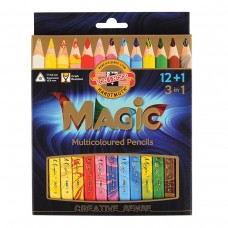 Карандаши с многоцветным грифелем Koh-I-Noor Magic, 13 штук, трехгранные