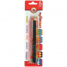 Карандаши с многоцветным грифелем Koh-I-Noor Magic, 5 штук, 5,6 мм