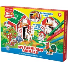 Игровой 3D пазл для раскрашивания Artberry My Farmland Animals фломастеры 10 цветов