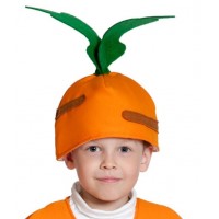 Маска-шапочка Карнавалофф - Во саду ли, в огороде. Морковка, размер 53-55см Маска-шапочка Карнавалофф - Во саду ли, в огороде. Морковка, размер 53-55см
